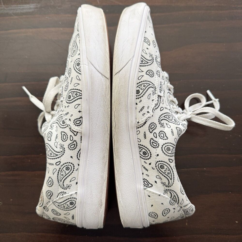 Size 8.5 - Vans ComfyCush Era Paisley - White Bold In Bandana Sneakers - Picture 5 of 9